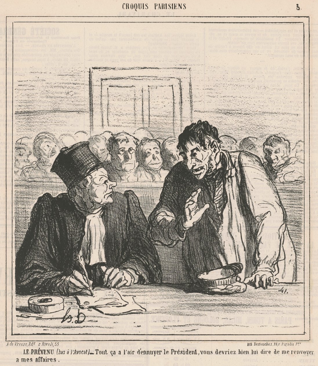 Oskarżony autorstwa Honoré Daumier