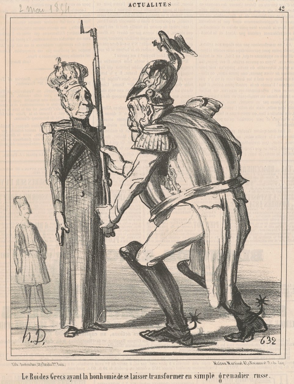 Król Greków... autorstwa Honoré Daumier