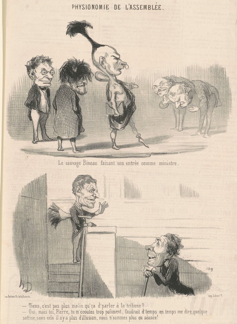 Dzikie bineau robi swoje wejście autorstwa Honoré Daumier