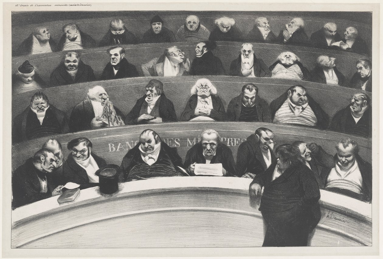 Legislacyjny brzuch autorstwa Honoré Daumier