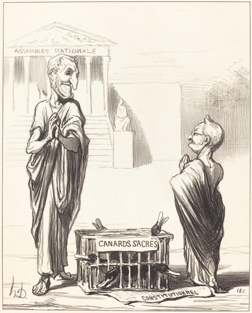 Augurowie Imperium... autorstwa Honoré Daumier