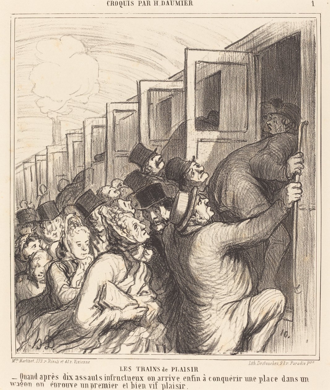 Pociągi przyjemności autorstwa Honoré Daumier