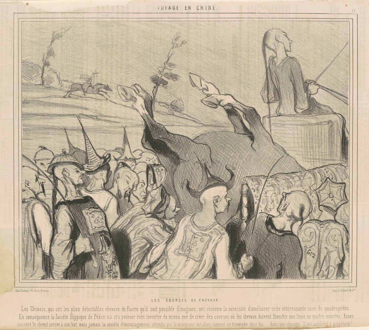 wyścigi konne autorstwa Honoré Daumier