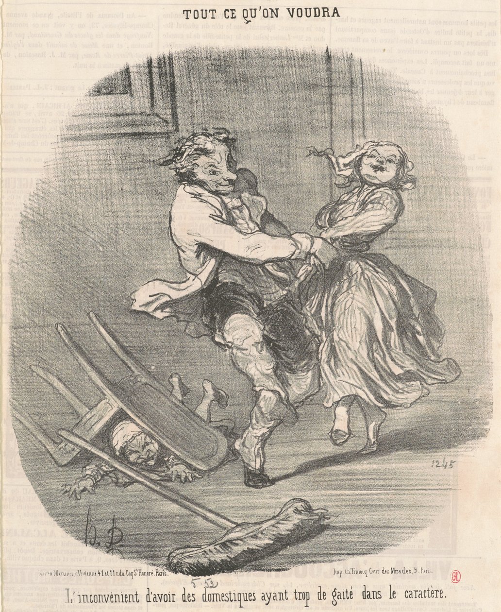 Minusem posiadania służących... autorstwa Honoré Daumier
