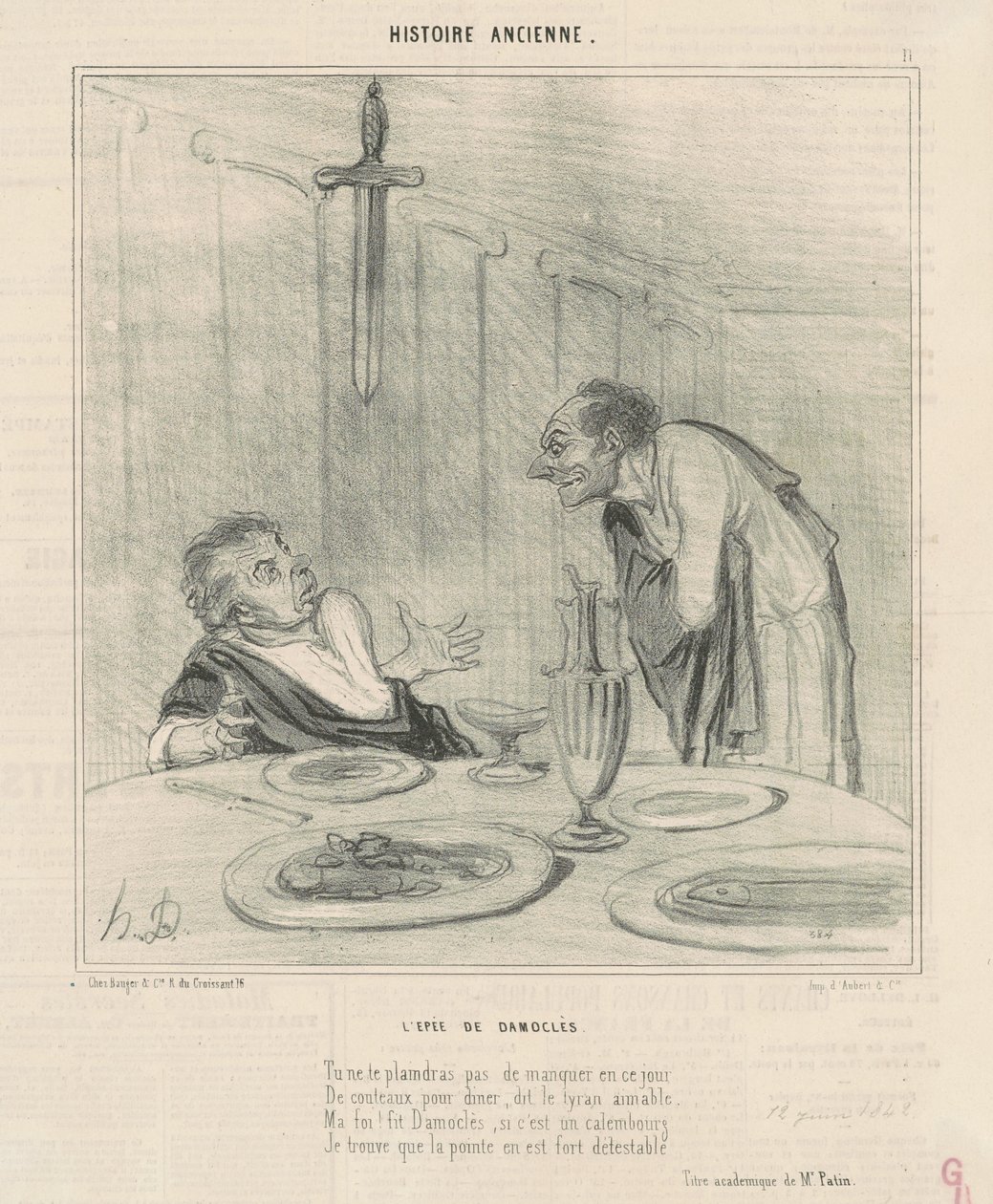 Miecz Damoklesa autorstwa Honoré Daumier