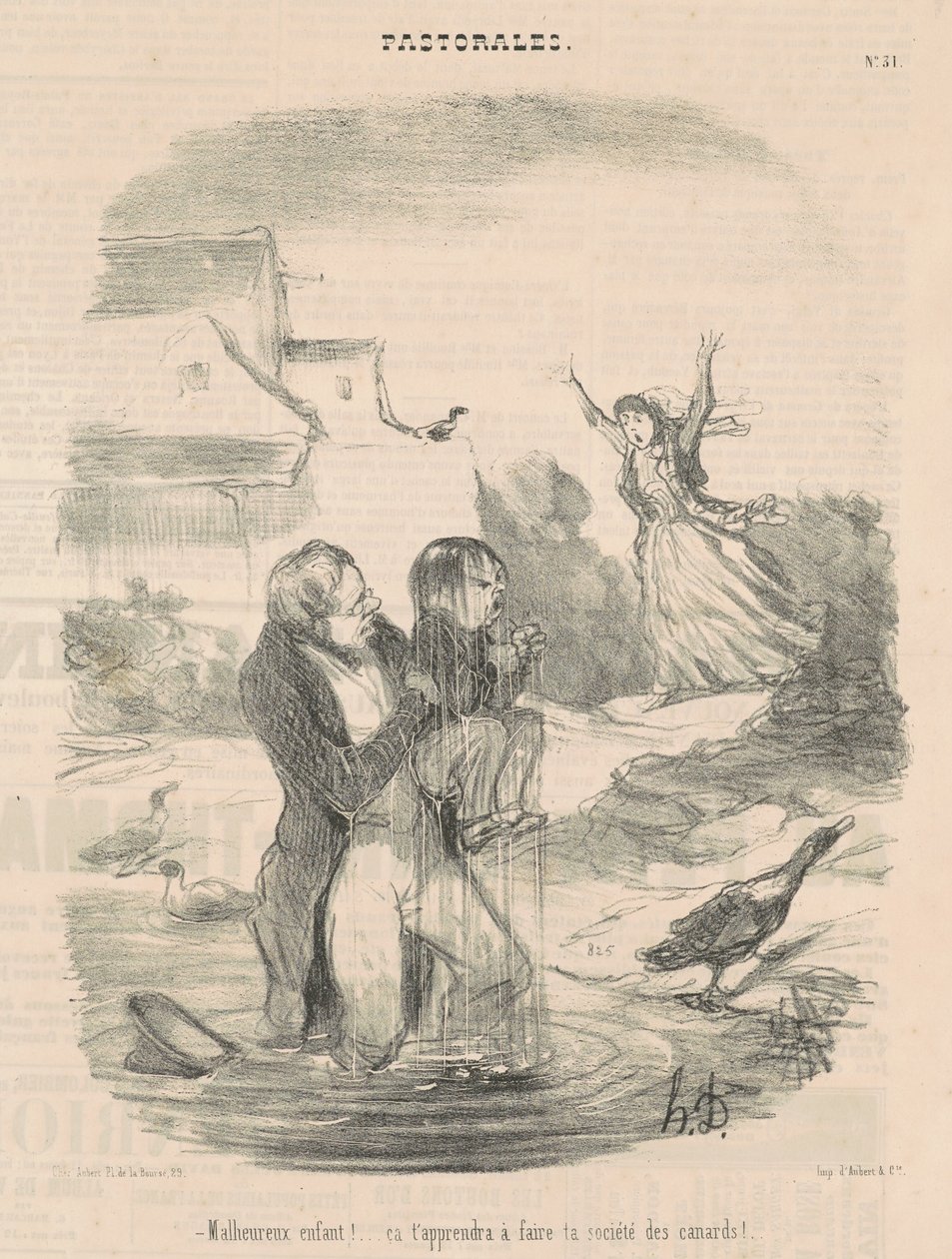 Nieszczęśliwe dziecko! ... To cię nauczy ... autorstwa Honoré Daumier