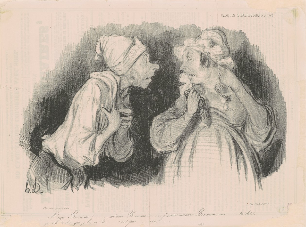 Pani Bonneau... Kocham Panią Bonneau!... autorstwa Honoré Daumier