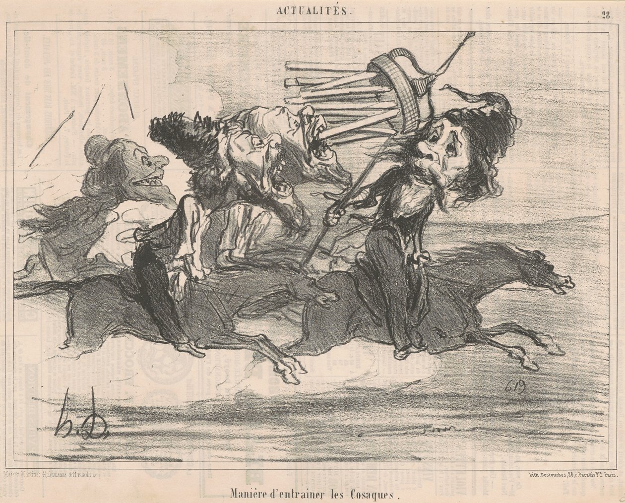 Jak szkolić Kozaków autorstwa Honoré Daumier