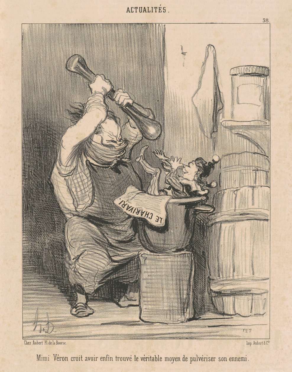 Mimi Vèron wierzy, że ... znalazła ... autorstwa Honoré Daumier