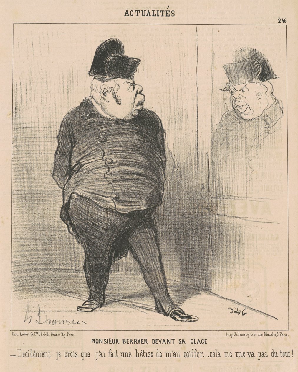 Pan Berryer przed swoim lustrem... autorstwa Honoré Daumier