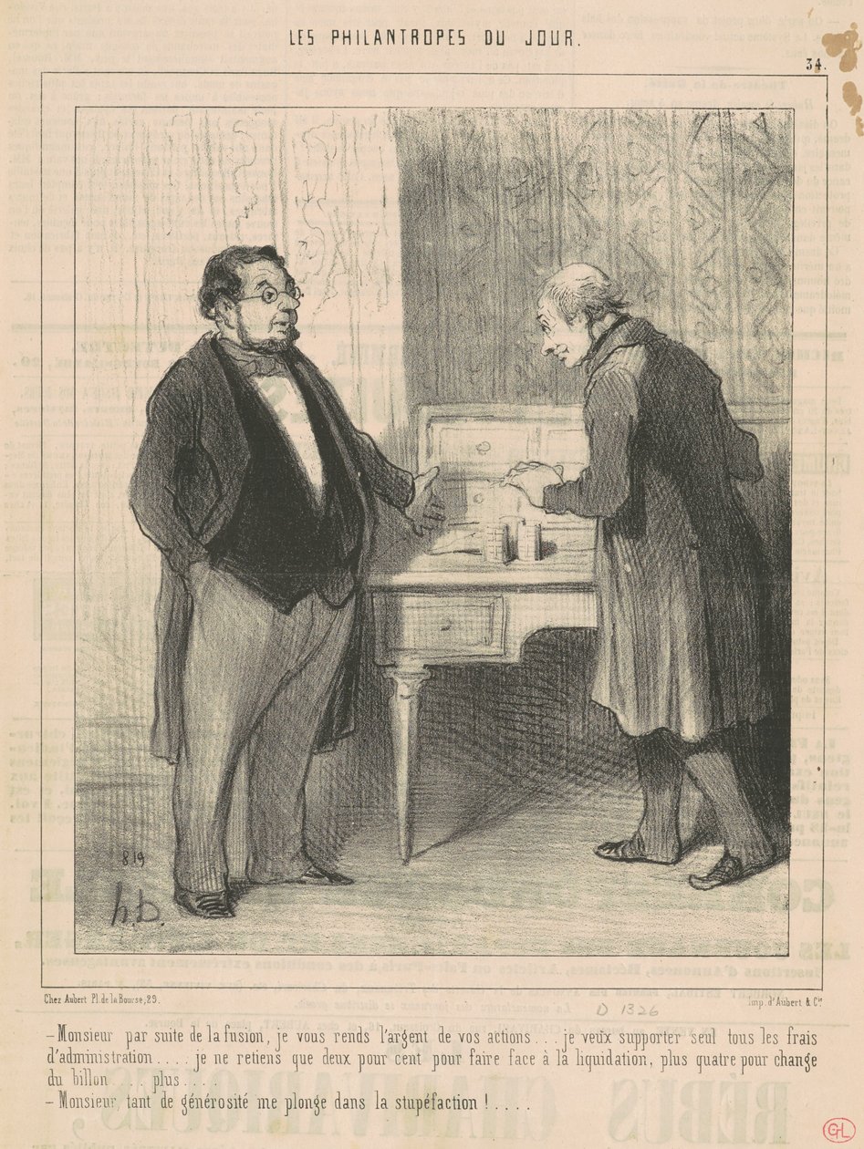 Panie w wyniku fuzji autorstwa Honoré Daumier