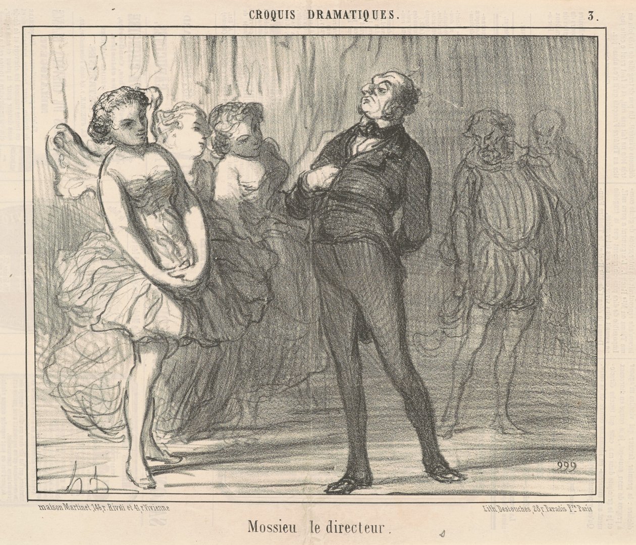 Reżyser Mossieu autorstwa Honoré Daumier