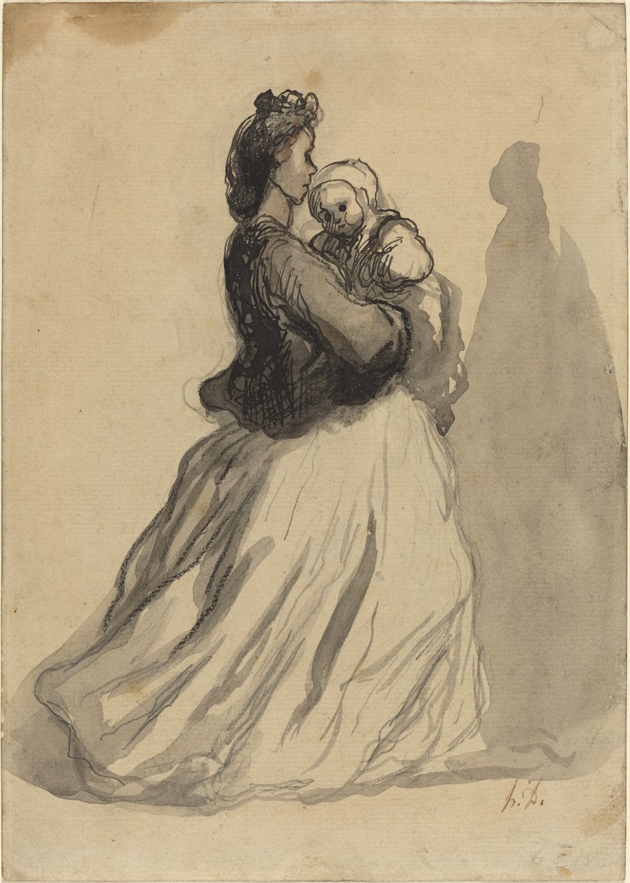 Matka i dziecko autorstwa Honoré Daumier