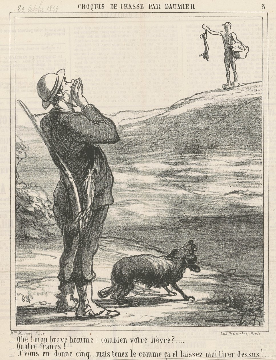 Ahoj! ... Ile twój zając? ... autorstwa Honoré Daumier