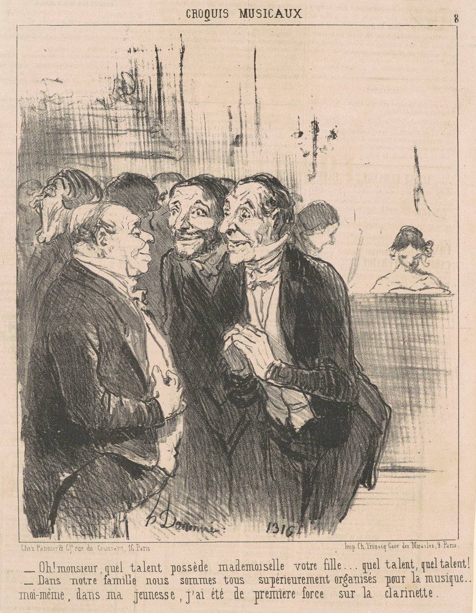 Oh! Panie, jaki talent ma... autorstwa Honoré Daumier