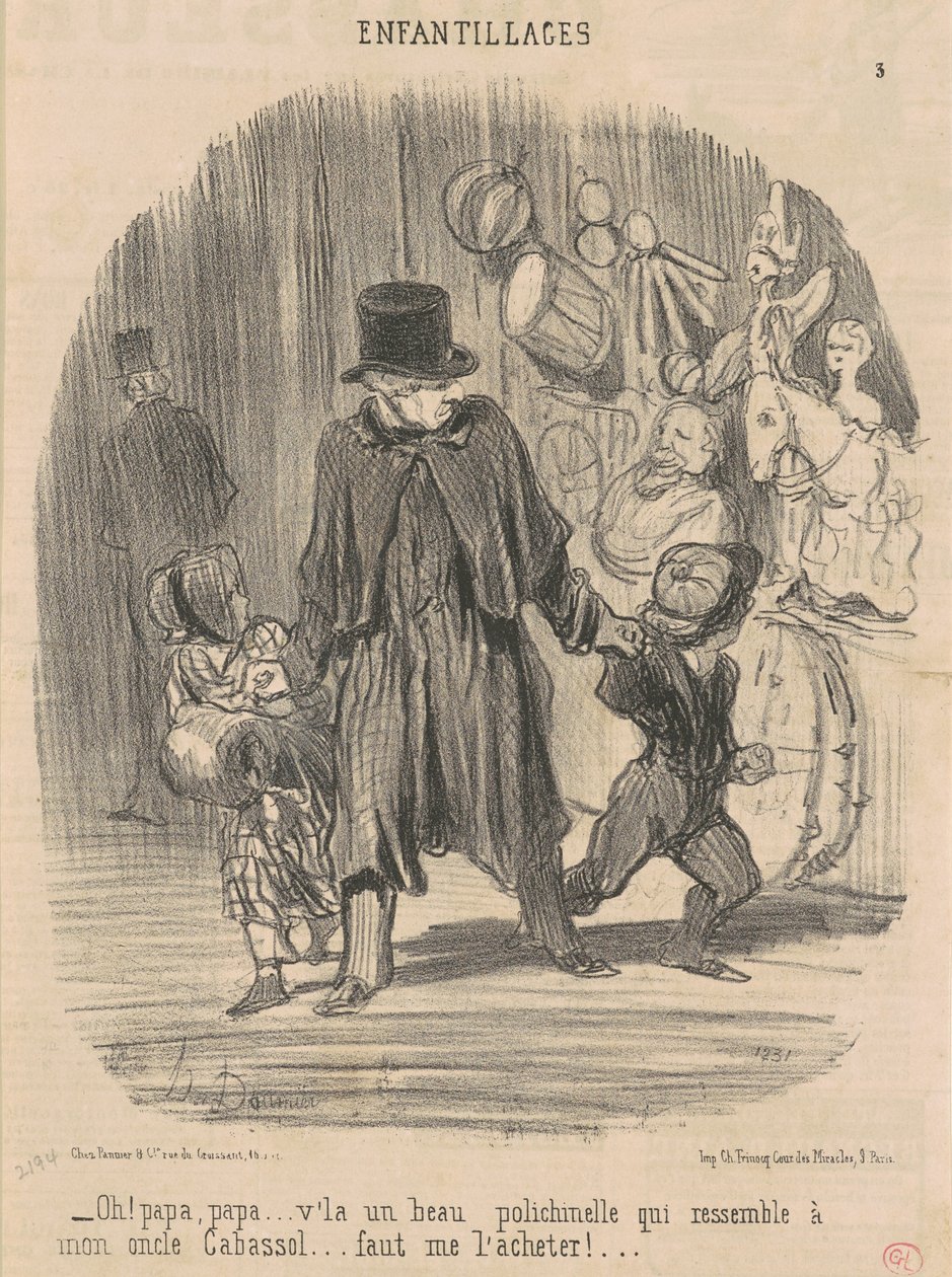 Oh! Tato, tato...tu jest piękny... autorstwa Honoré Daumier