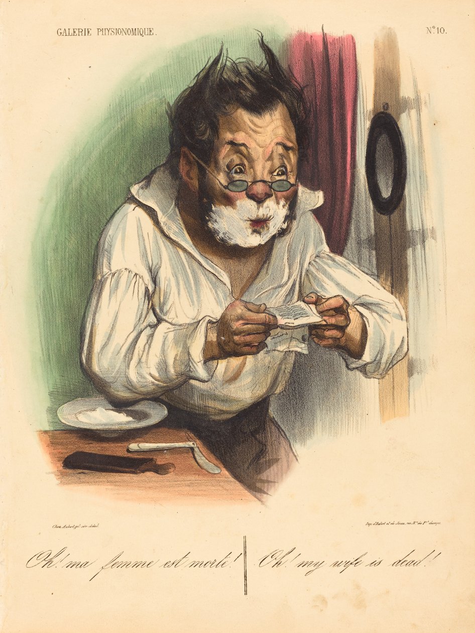 Oh! Moja żona nie żyje! autorstwa Honoré Daumier