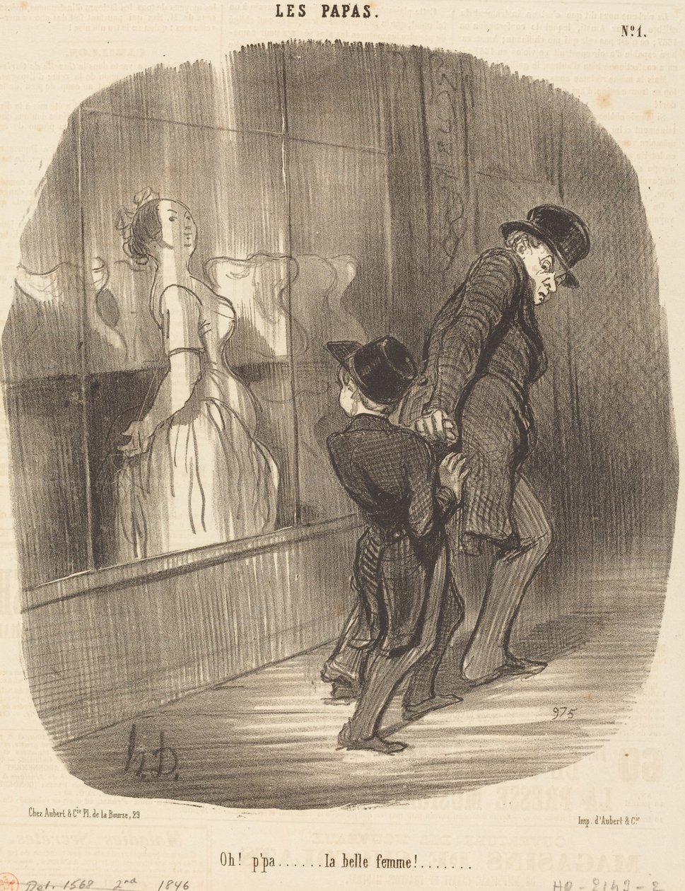 Oh! tato... piękna kobieta! autorstwa Honoré Daumier