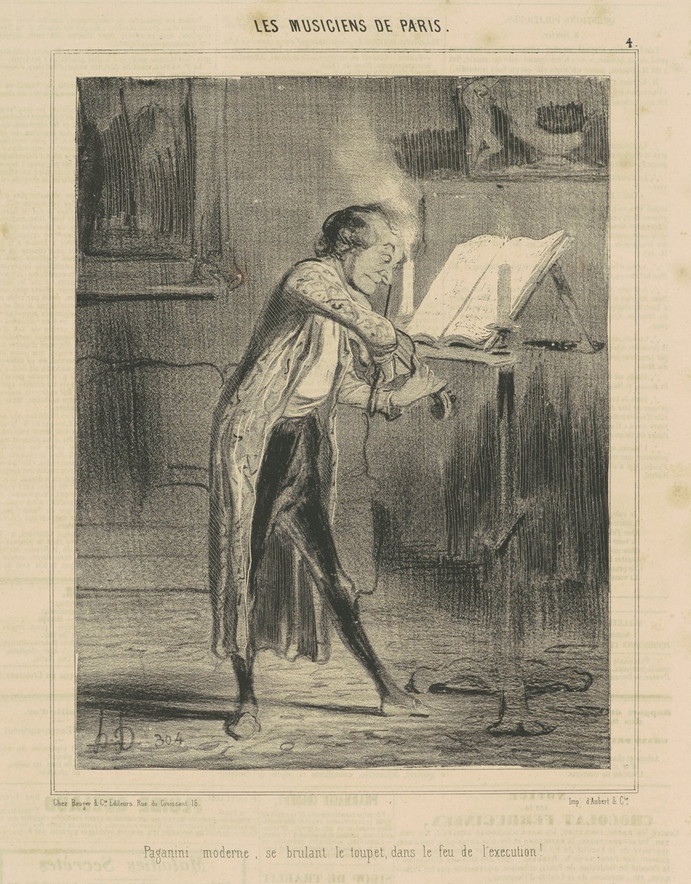 Paganini Nowoczesna... autorstwa Honoré Daumier