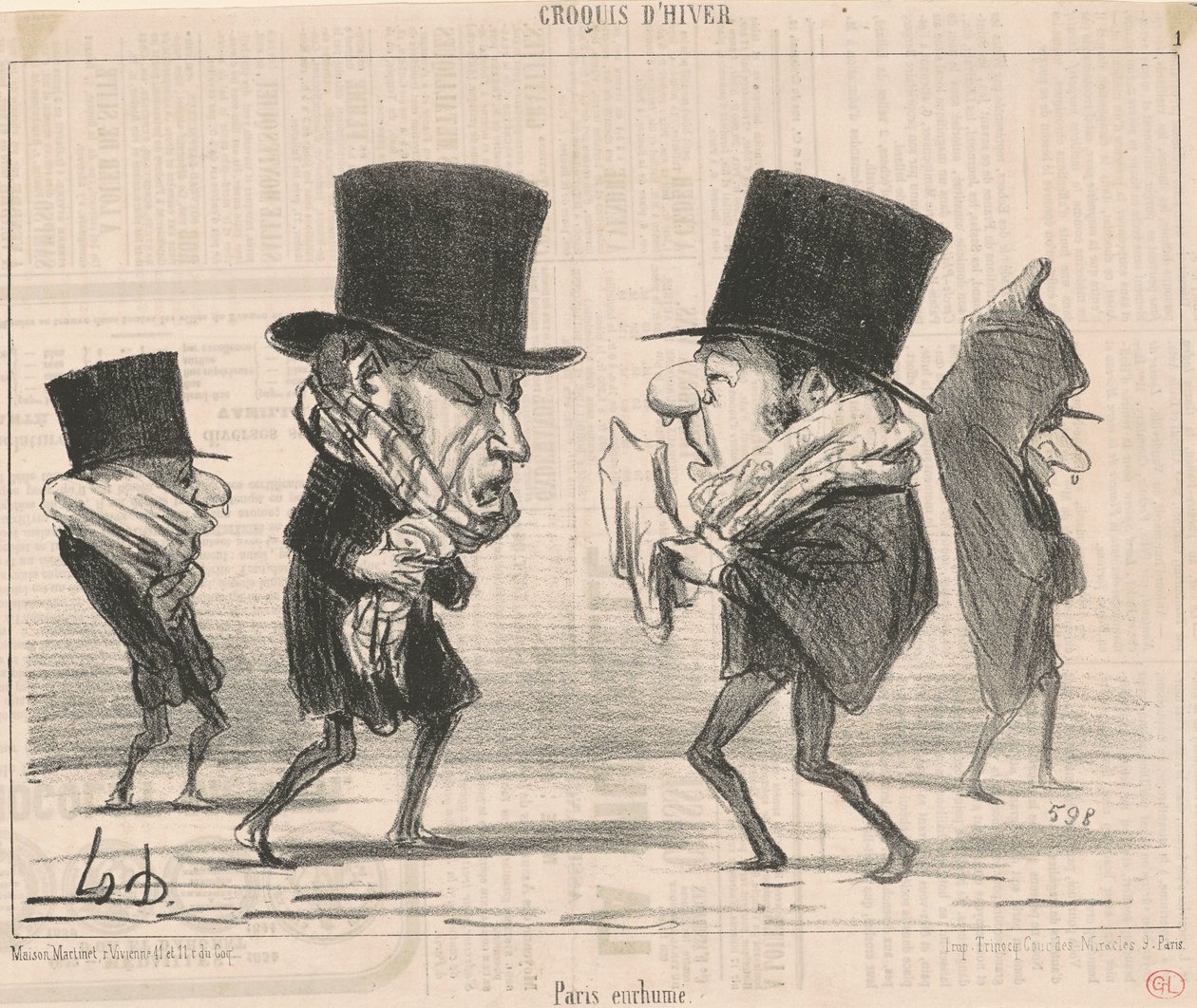 Paryż jest przeziębiony autorstwa Honoré Daumier