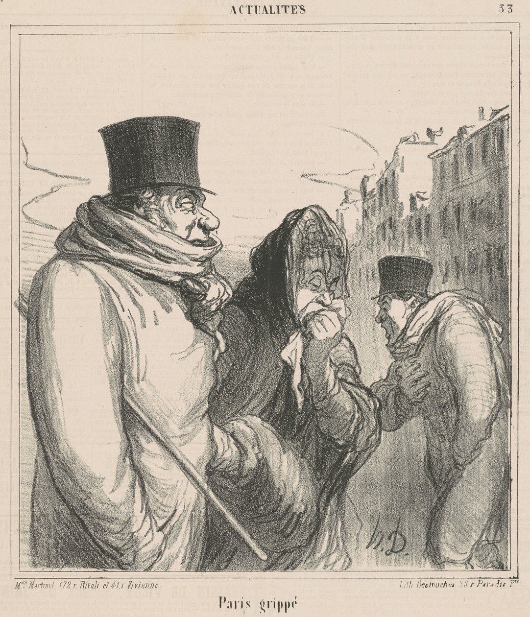 Paryż zdobyty autorstwa Honoré Daumier