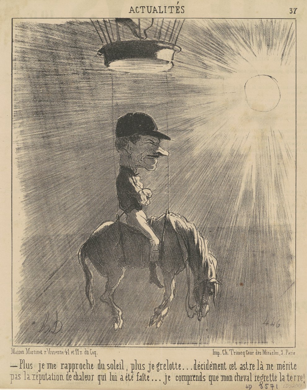 Im bliżej słońca zbliżam się... autorstwa Honoré Daumier