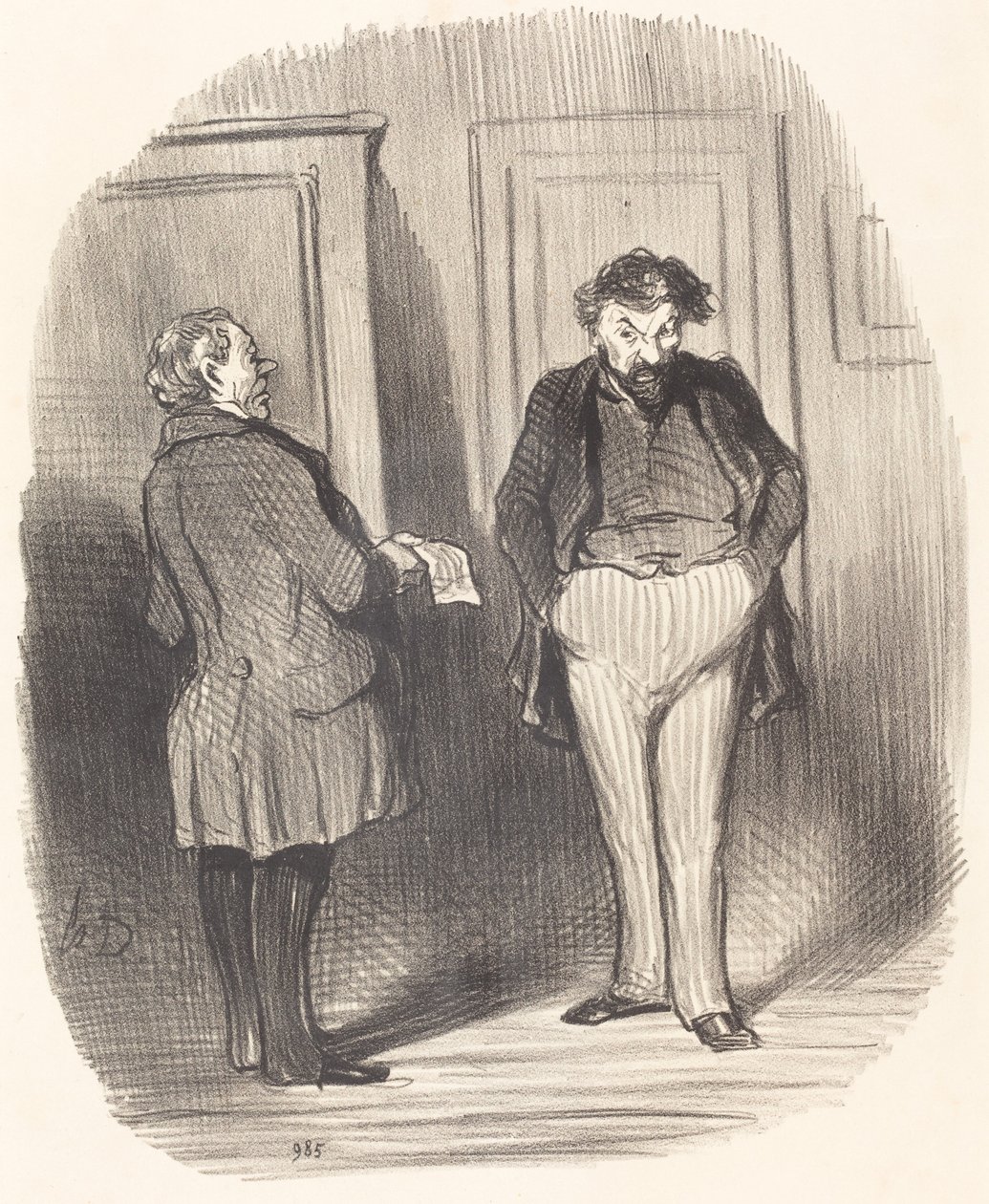 Czy możesz mi powiedzieć...? Mam grypę!... autorstwa Honoré Daumier