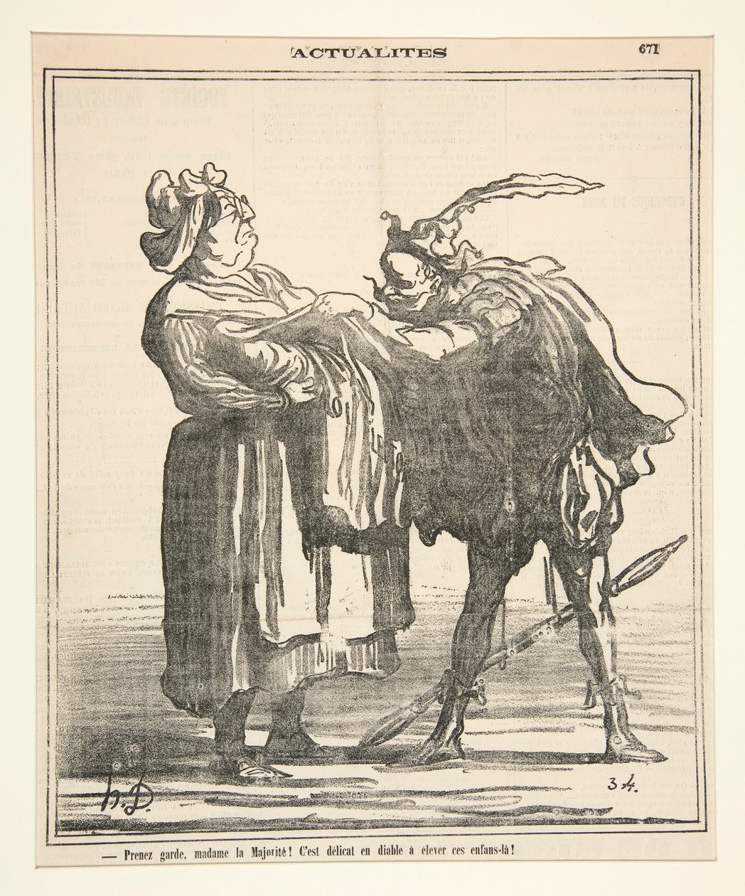 Uważaj, Madame la Majorite! autorstwa Honoré Daumier