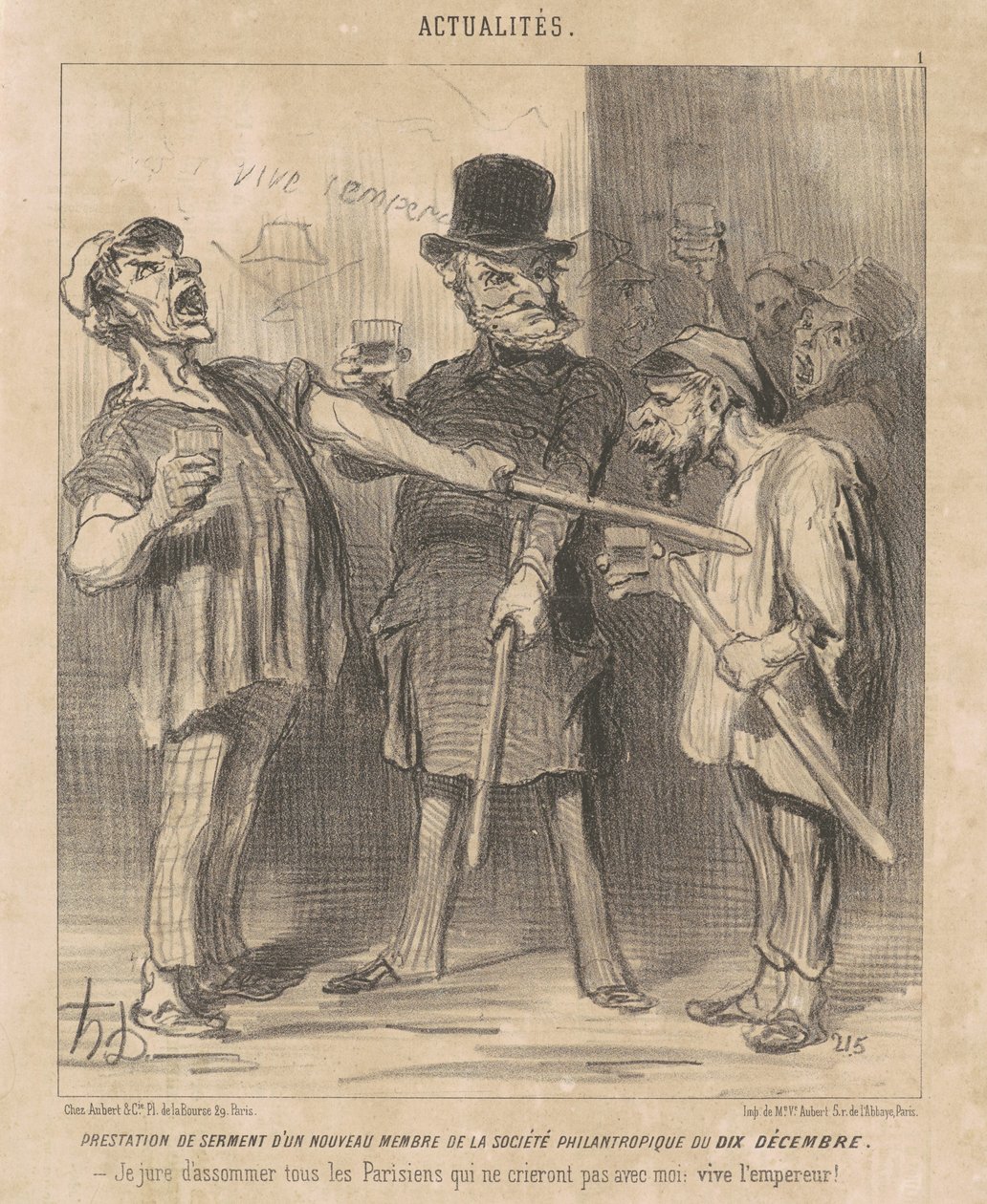Korzyść ... członka ... dziesiątego grudnia ... autorstwa Honoré Daumier