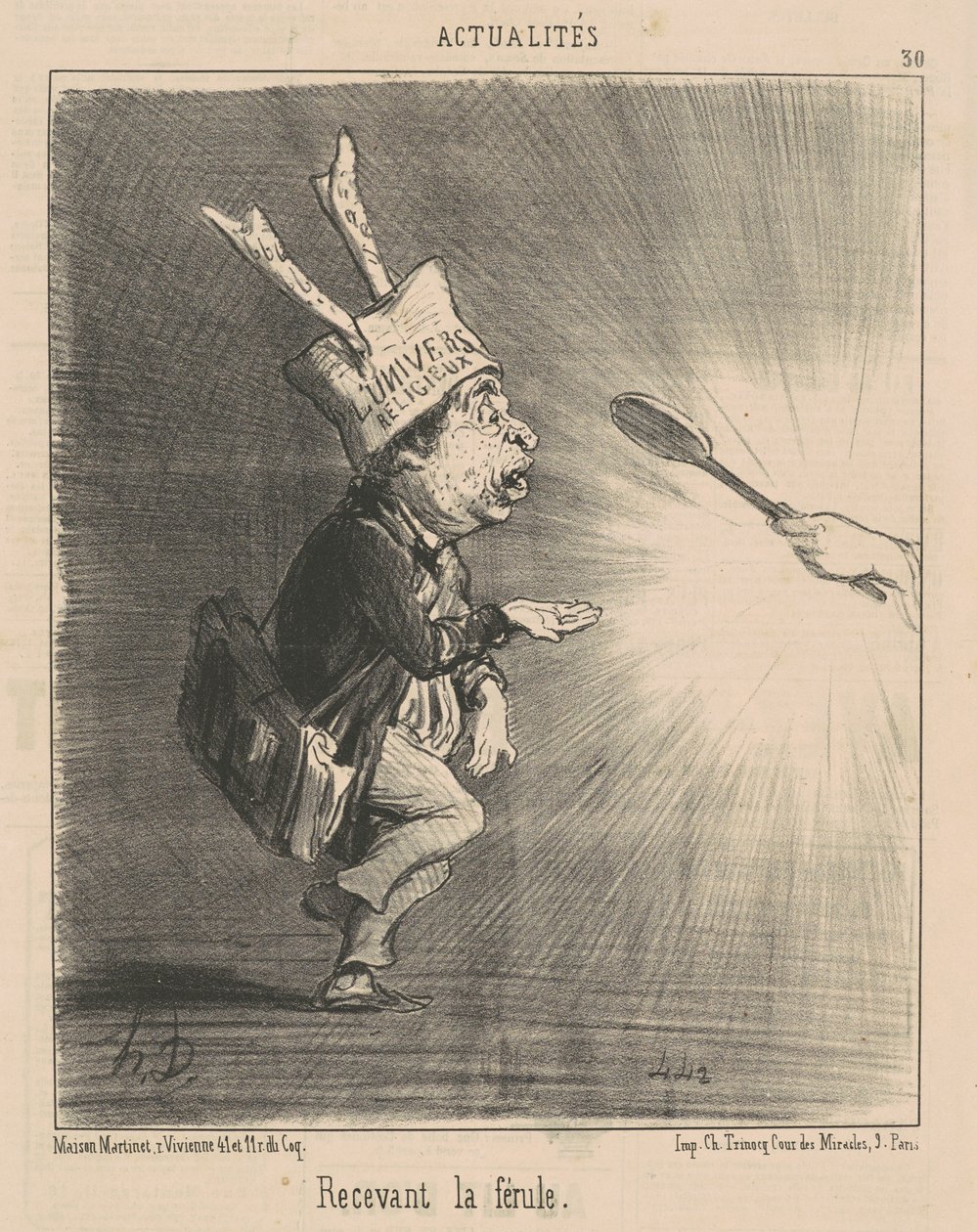 Odbieranie okucia autorstwa Honoré Daumier