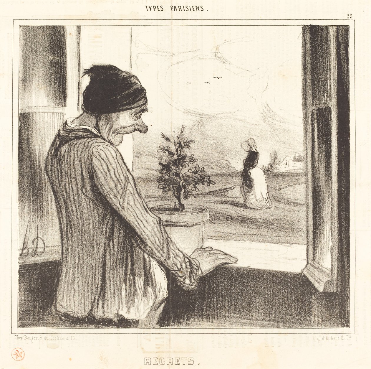 żałuje autorstwa Honoré Daumier