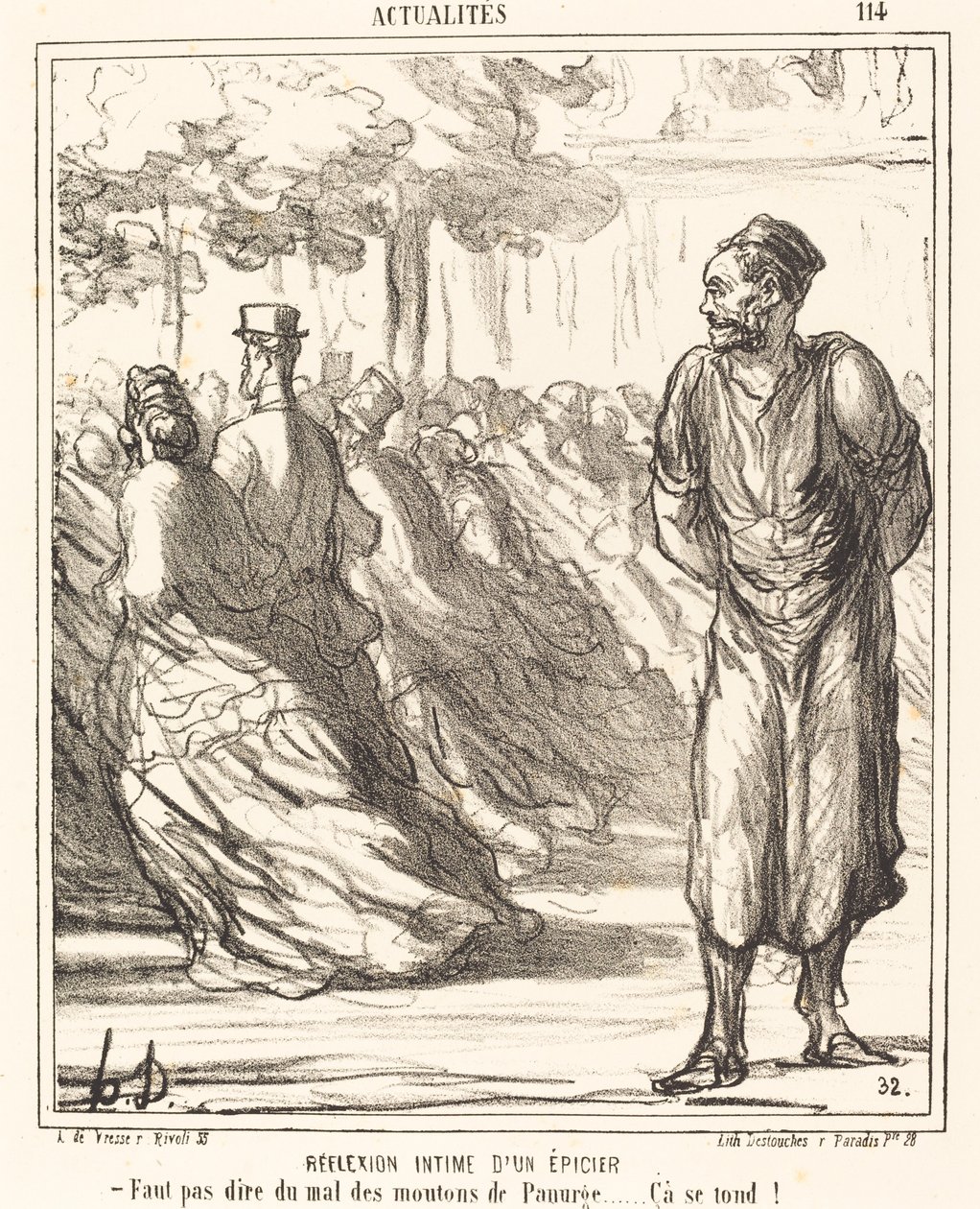 Intymne odbicie sklepikarza autorstwa Honoré Daumier