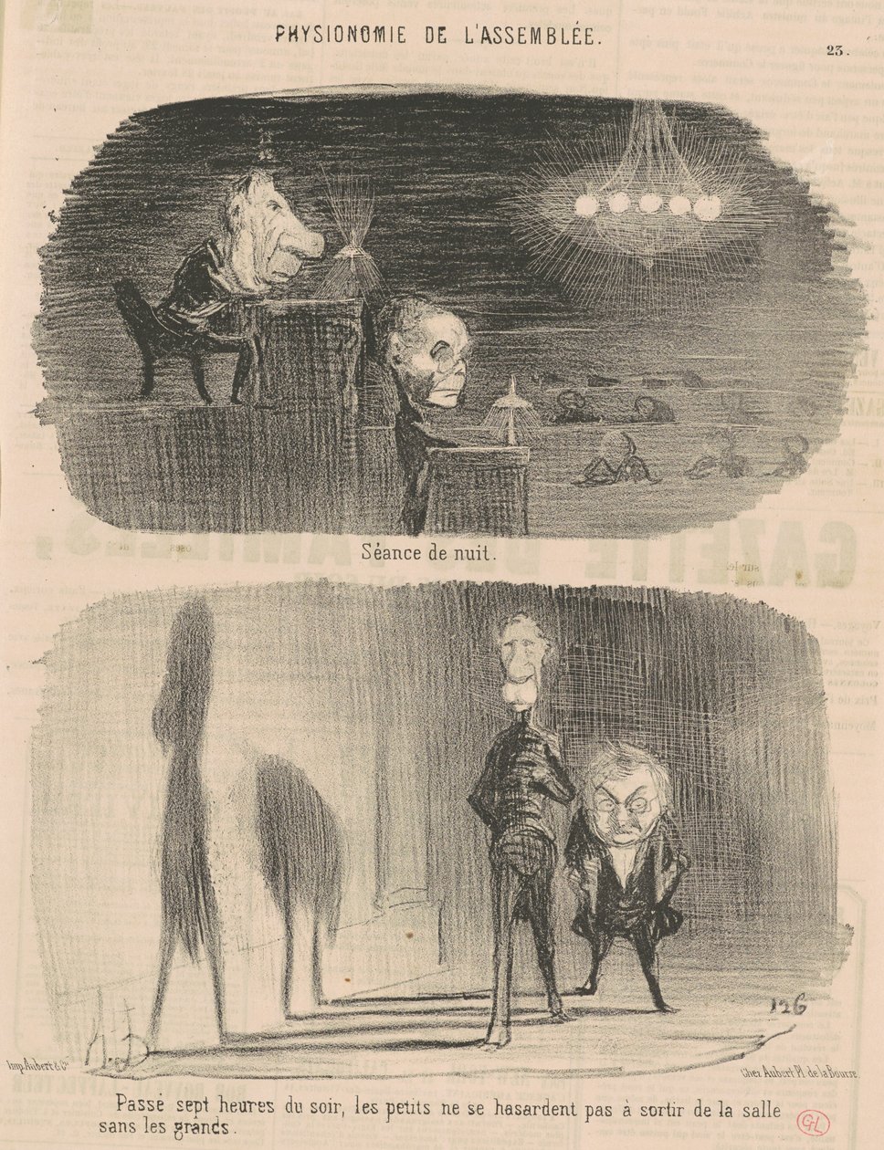 Sesja nocna autorstwa Honoré Daumier
