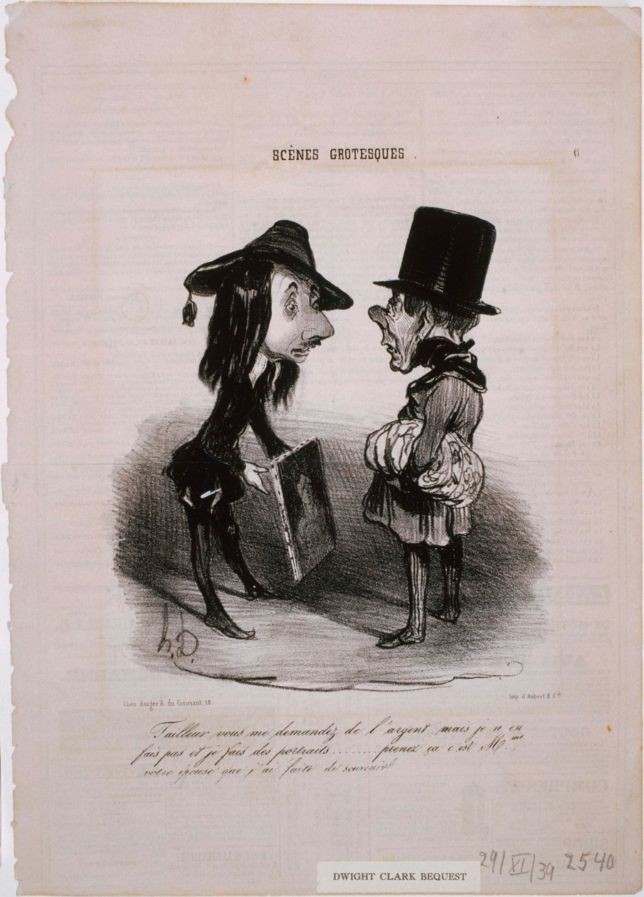 Sceny groteskowe - krawiec ... Weź to autorstwa Honoré Daumier