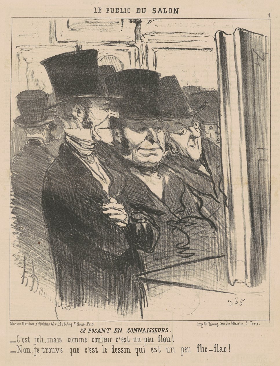 Udając koneserów autorstwa Honoré Daumier