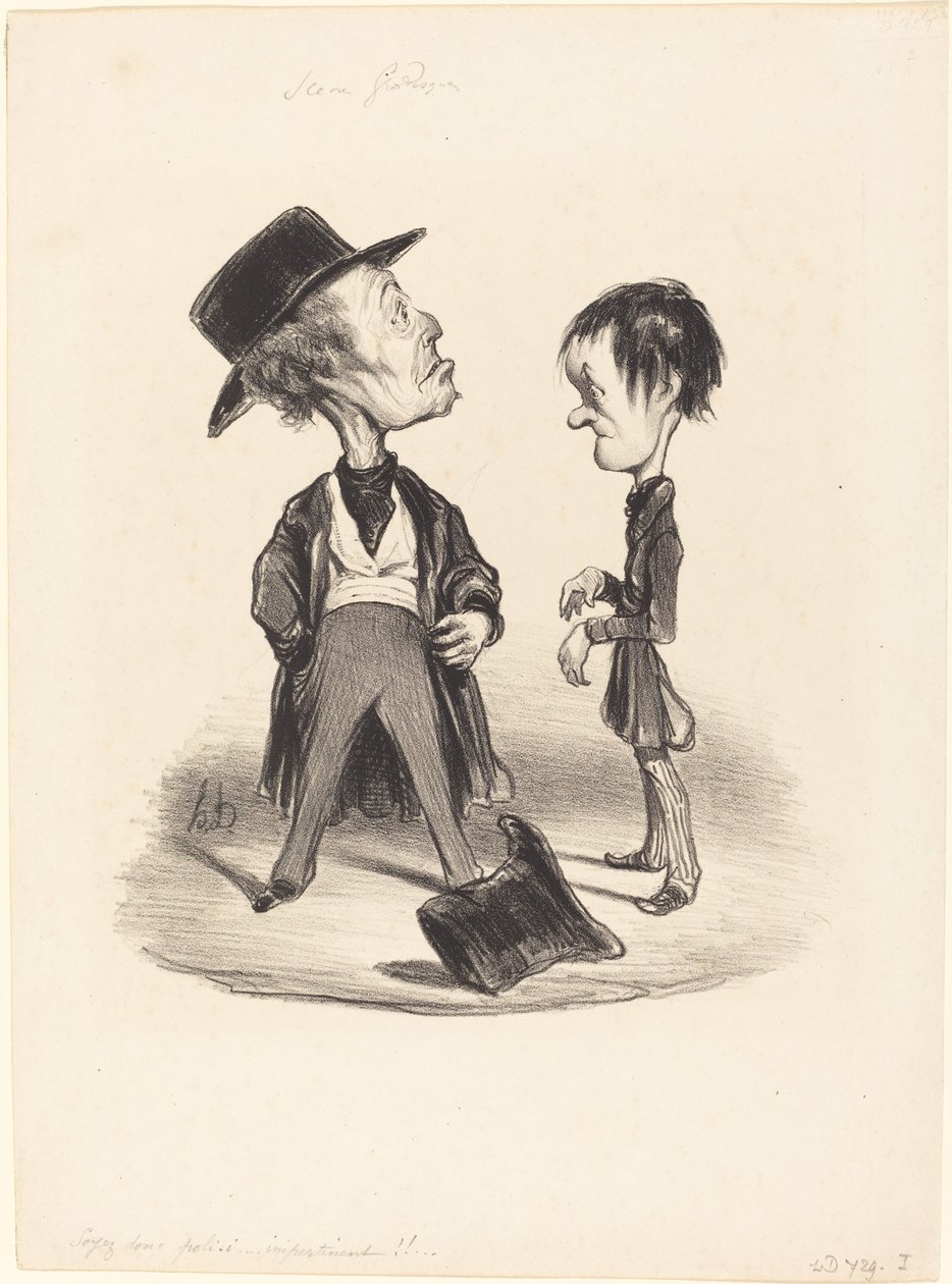 Więc bądź grzeczny... ja... autorstwa Honoré Daumier