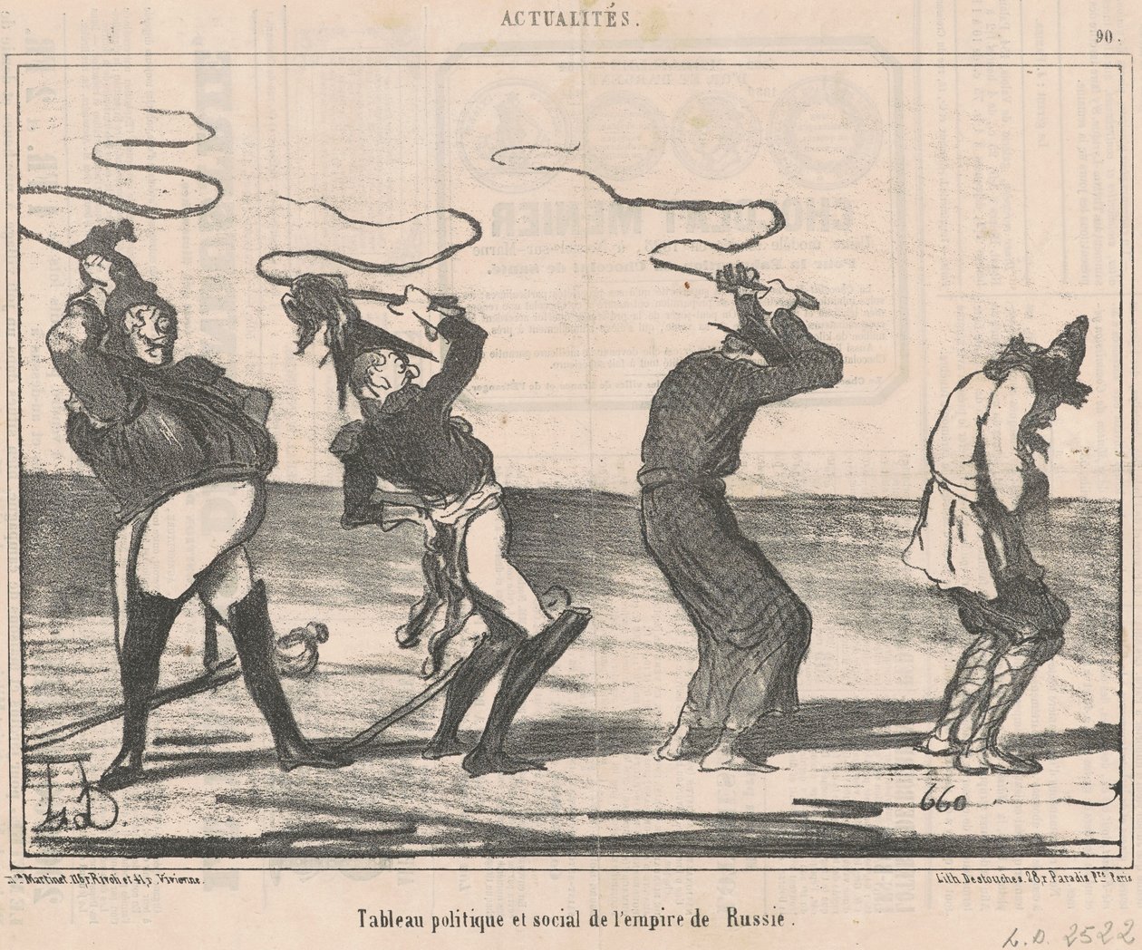 Tabela ... Imperium Rosyjskiego autorstwa Honoré Daumier
