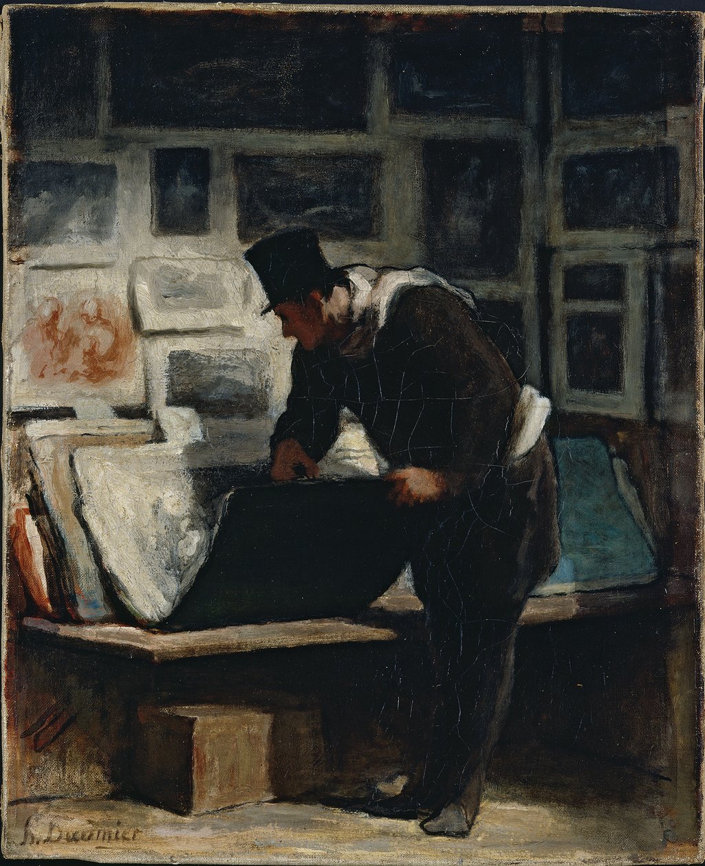 Kolekcjoner grafik autorstwa Honoré Daumier