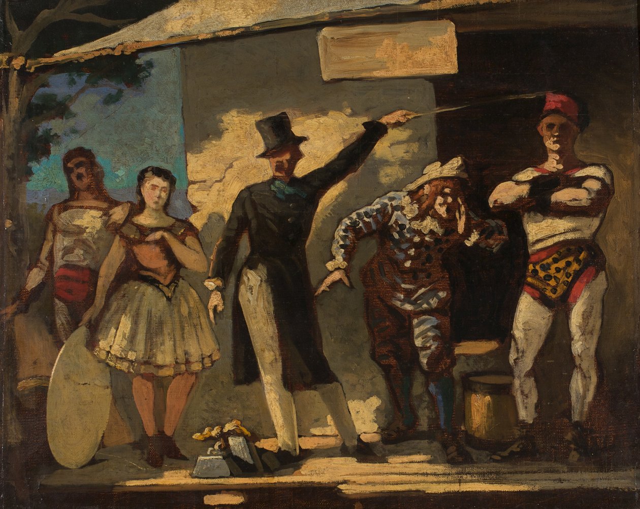 Saltimbanques, w latach 1860-1865 . autorstwa Honoré Daumier
