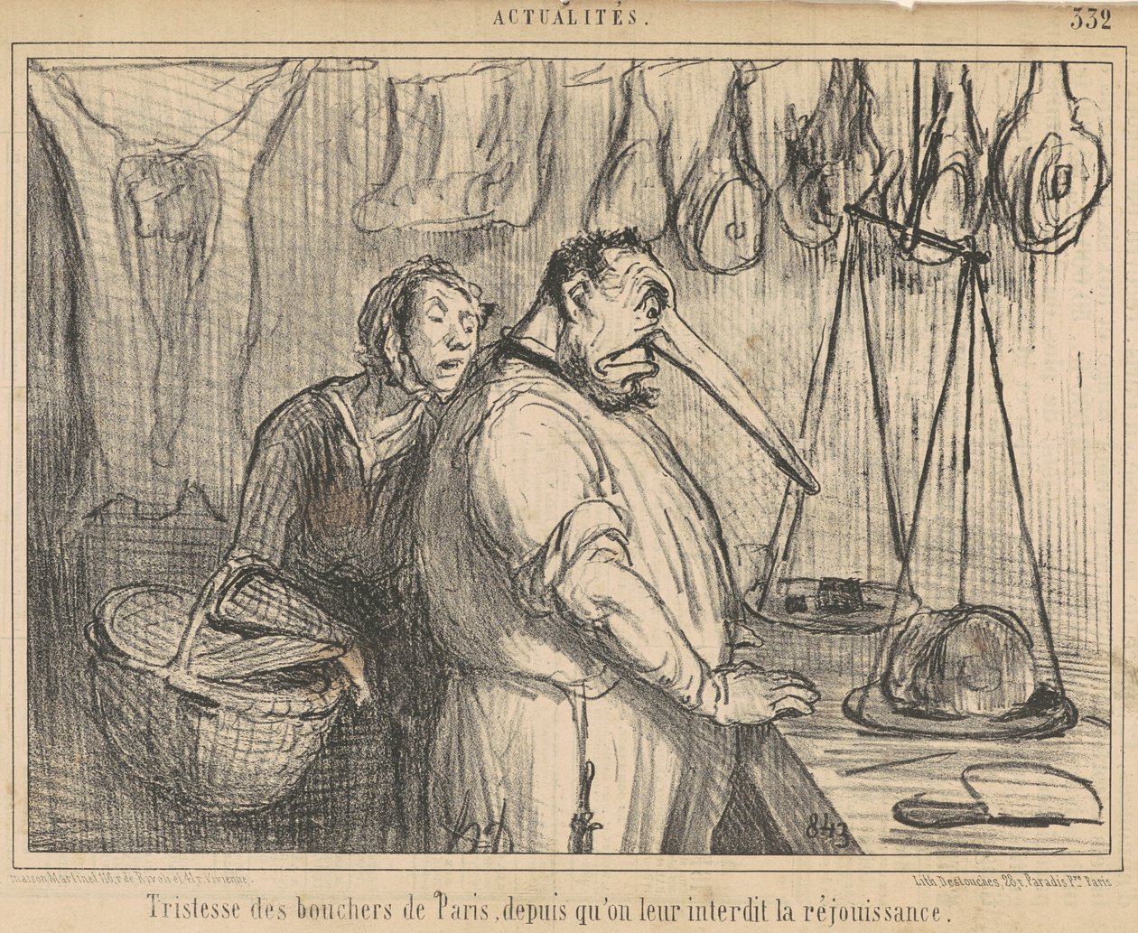 Smutek rzeźników Paryża... autorstwa Honoré Daumier