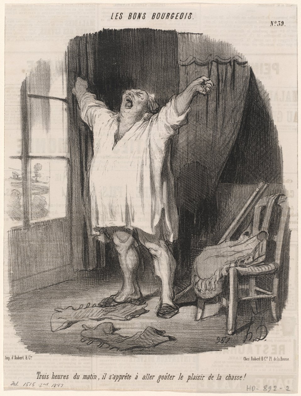 O trzeciej nad ranem... autorstwa Honoré Daumier