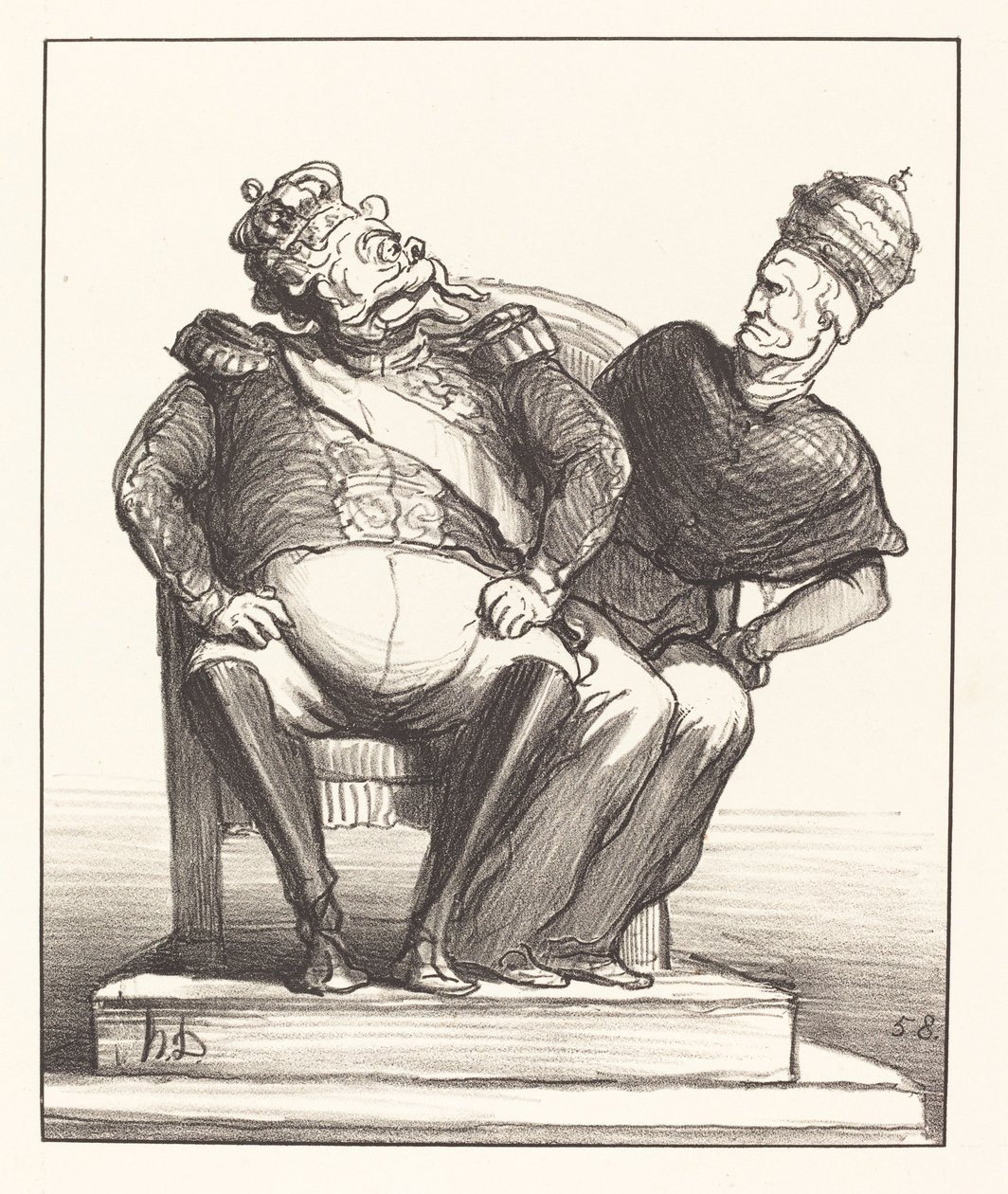 Za wąski dla dwojga autorstwa Honoré Daumier