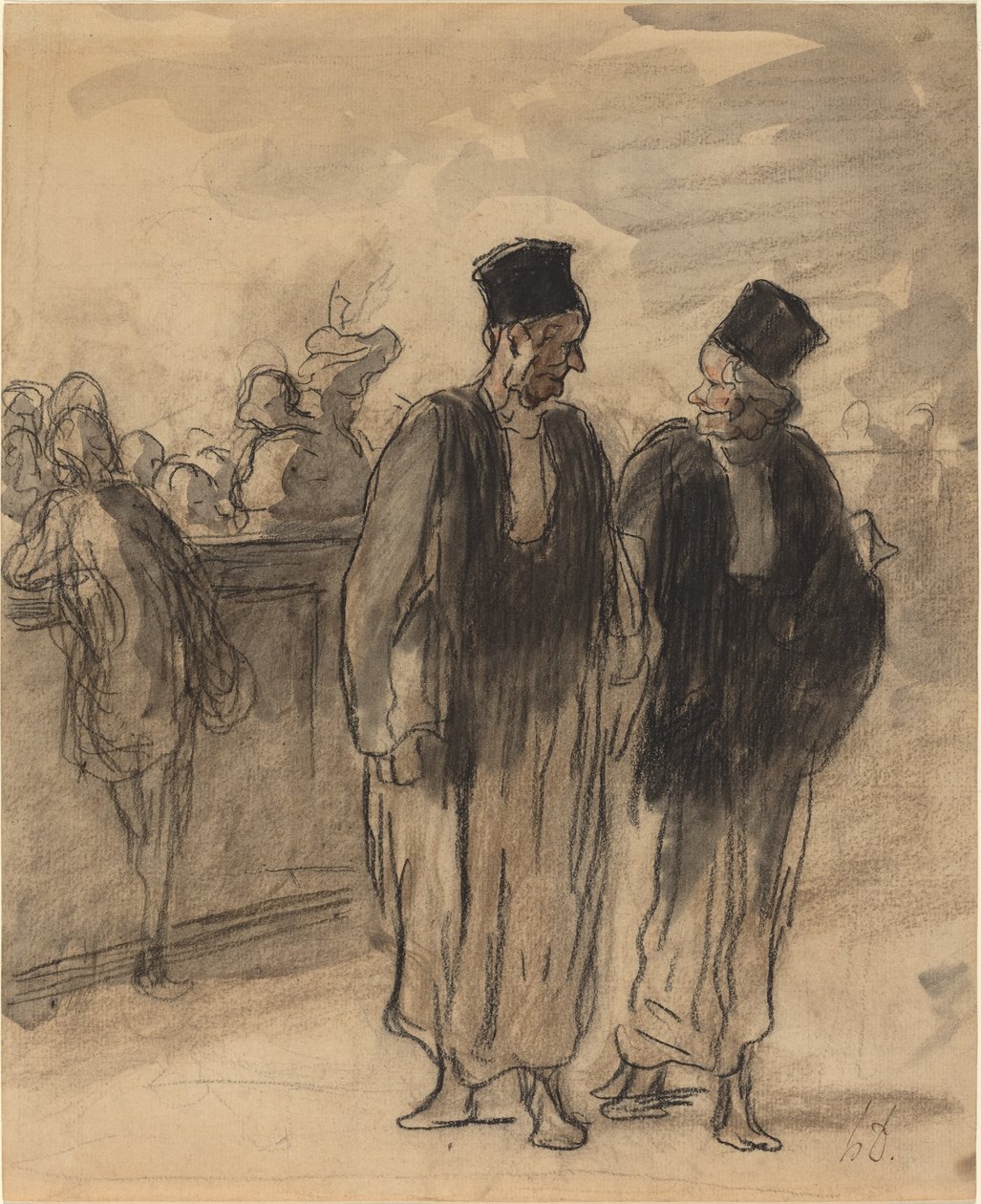 Dwóch prawników autorstwa Honoré Daumier