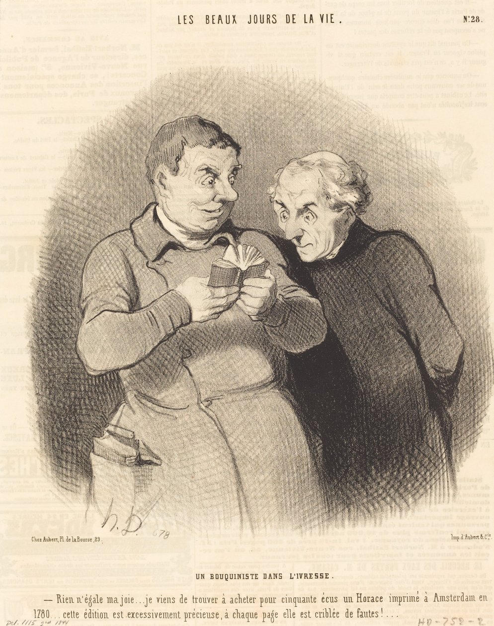 Księgarz w upojeniu autorstwa Honoré Daumier