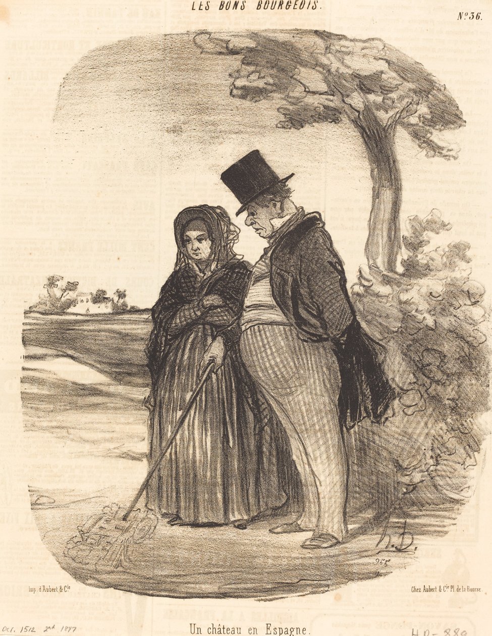 Zamek w Hiszpanii autorstwa Honoré Daumier