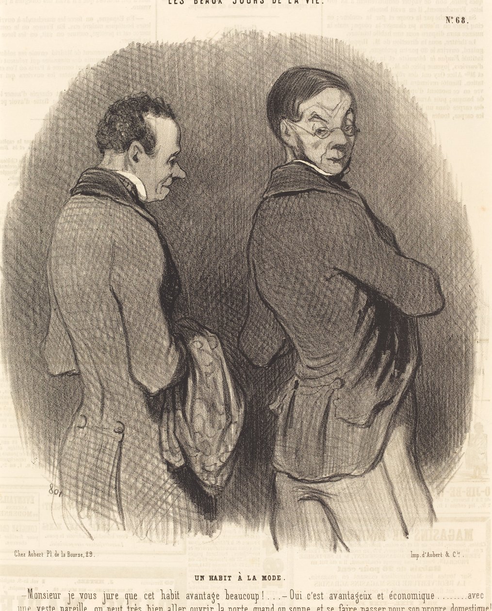 Modny strój autorstwa Honoré Daumier