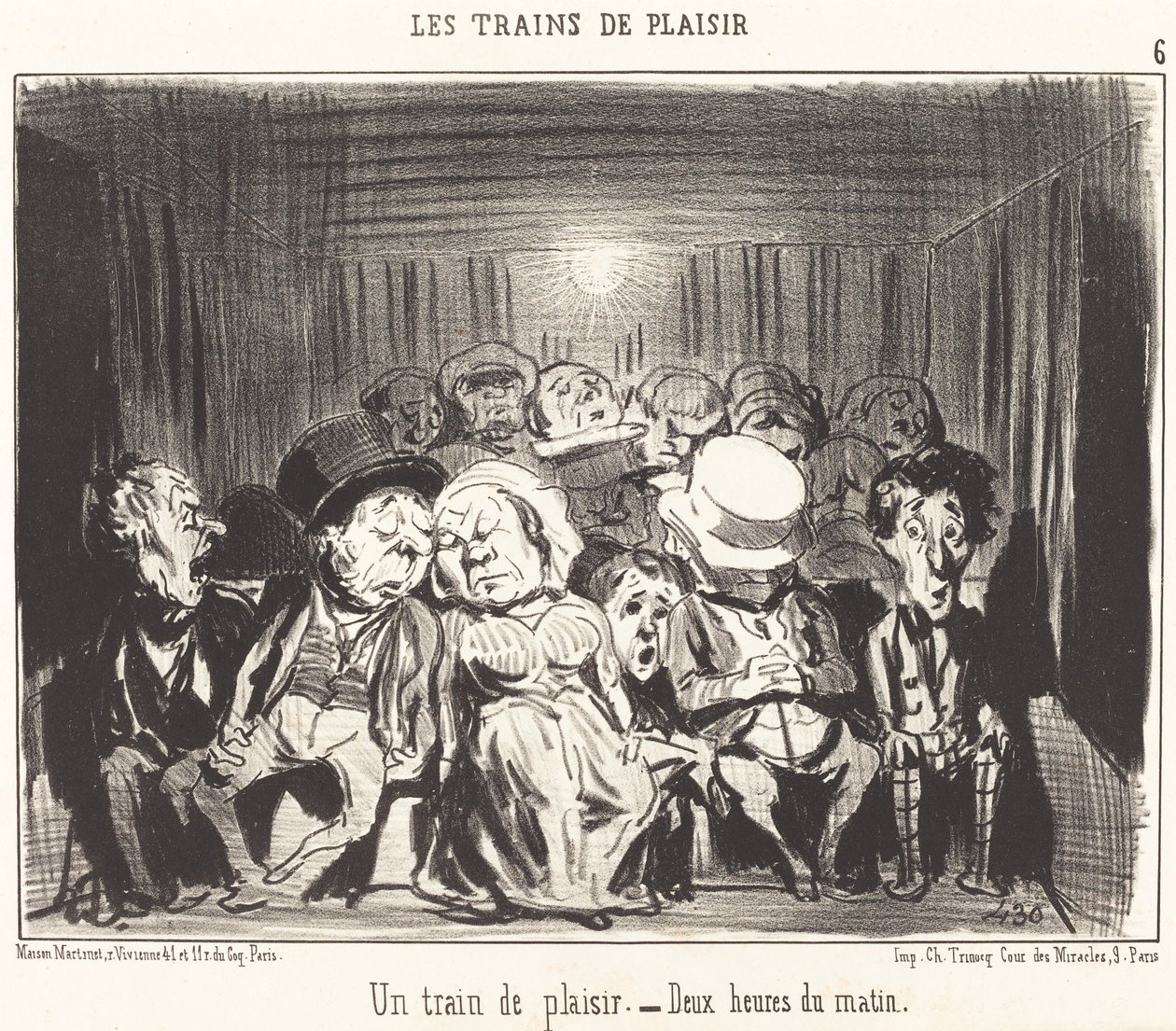 Pociąg przyjemności autorstwa Honoré Daumier