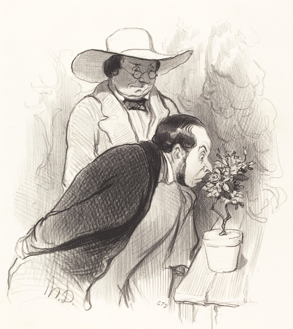 Triumf botanika autorstwa Honoré Daumier