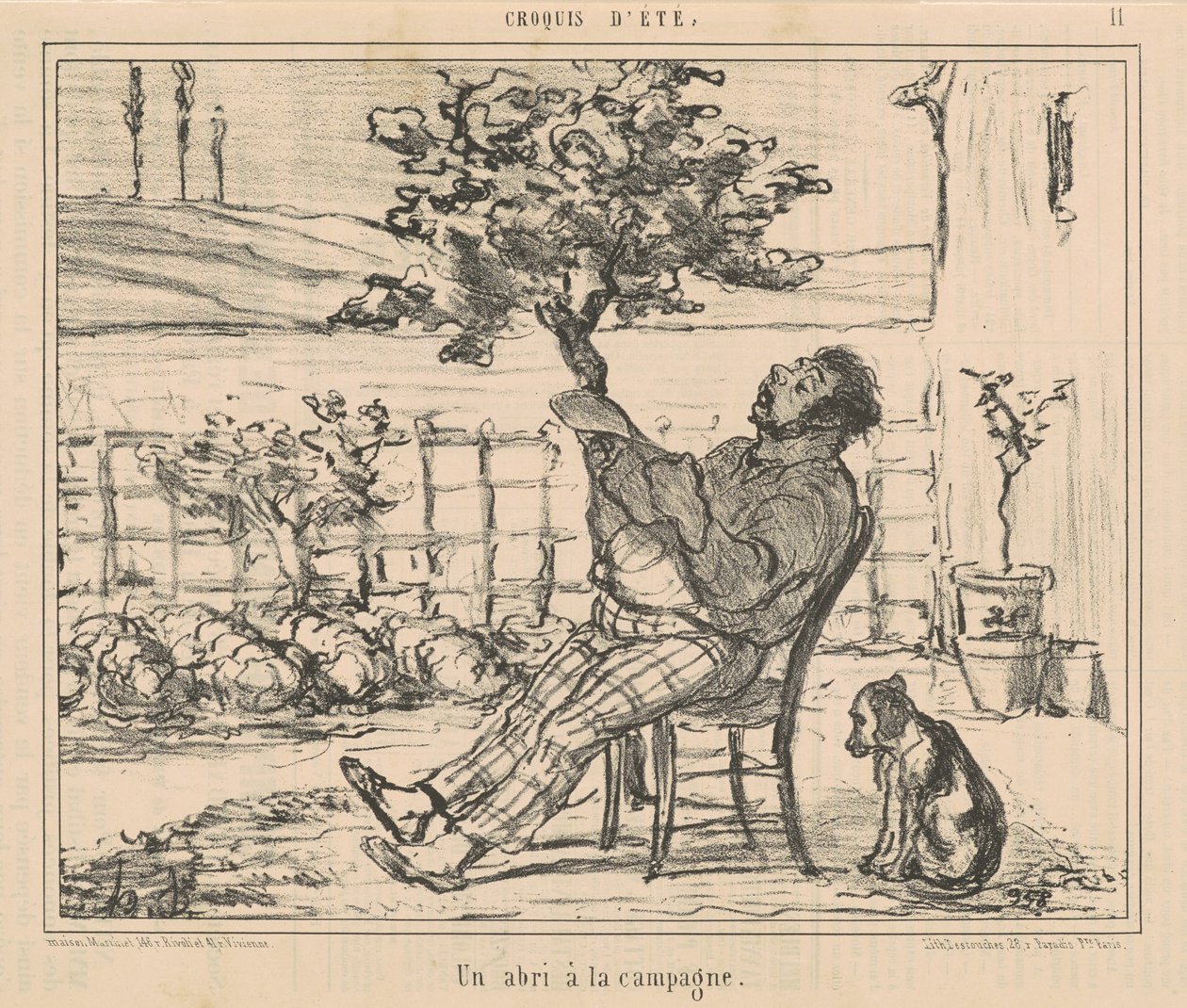 Schronisko na wsi autorstwa Honoré Daumier