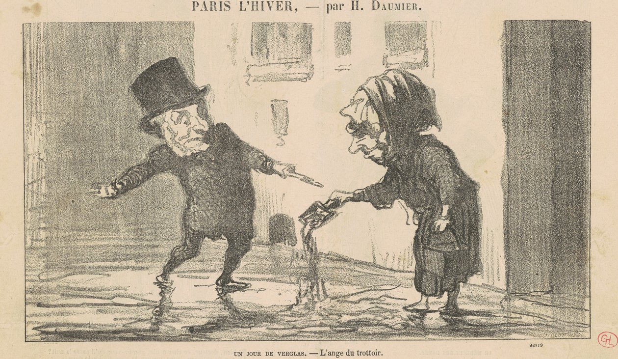 Mroźny dzień autorstwa Honoré Daumier